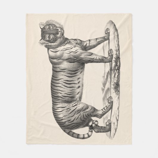 Brodtmann Tiger Sketch Fleece Deken (Voorkant)