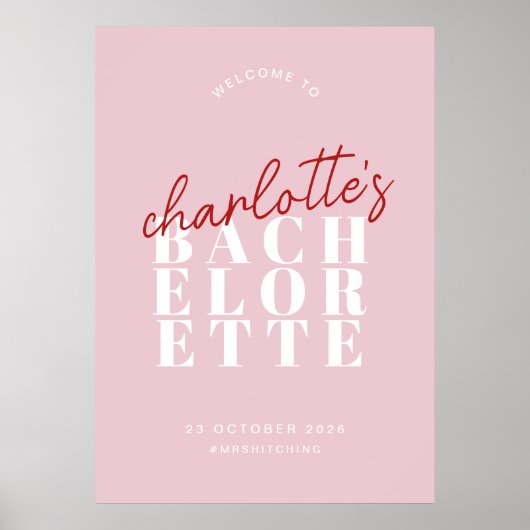 Brody Bachelorette Welkomstbord Canvas Poster (Voorkant)
