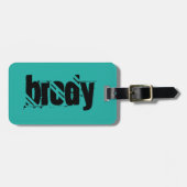 Brody Black en Blue Bagagelabel. Bagagelabel (Voorkant horizontaal)