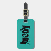 Brody Black en Blue Bagagelabel. Bagagelabel (Voorkant verticaal)