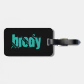 Brody Black en Blue Bagagelabel. Bagagelabel (Achterkant horizontaal)