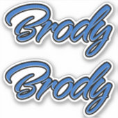 Brody Name blue Aufkleber Sticker Stickerset (Voorkant)