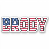 Brody Name Vorname USA Sticker Stickerset (Voorkant)