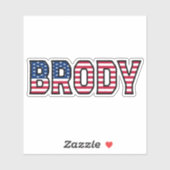 Brody Name Vorname USA Sticker Stickerset (Vel)