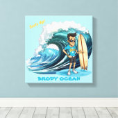 Brody Ocean Wavecrest Canvas Afdruk (Insitu (Houten vloer))