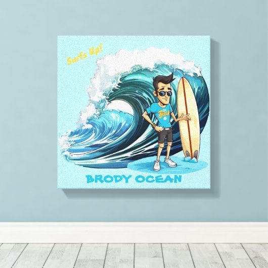 Brody Ocean Wavecrest Canvas Afdruk (Insitu (Houten vloer))