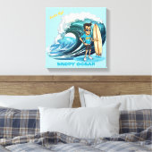 Brody Ocean Wavecrest Canvas Afdruk (Insitu (Slaapkamer))