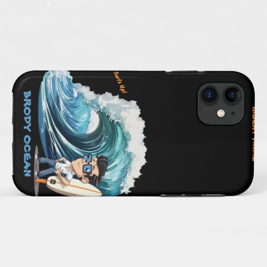 Brody Ocean Wavecrest Case-Mate iPhone Case (Achterkant (horizontaal))