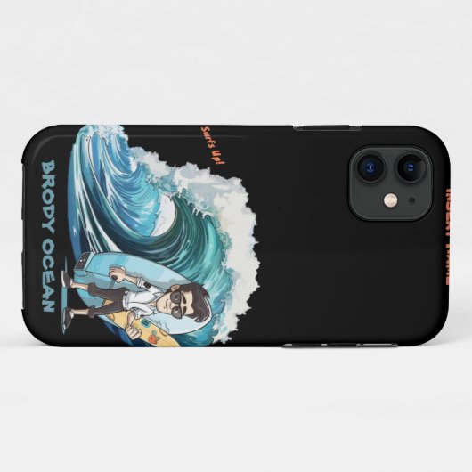 Brody Ocean Wavecrest Case-Mate iPhone Case (Achterkant (horizontaal))