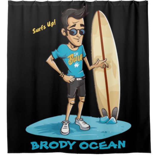 Brody Ocean Wavecrest Douchegordijn (Voorkant)