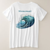 Brody Ocean Wavecrest Grote Maat T-shirt (Design achterkant)