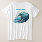 Brody Ocean Wavecrest Grote Maat T-shirt (Design achterkant)