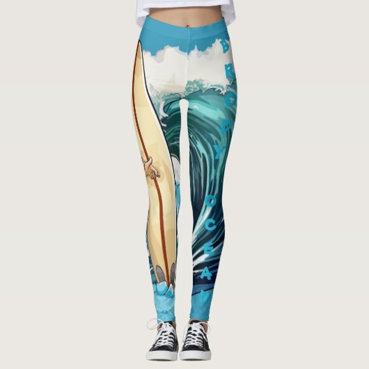 Brody Ocean Wavecrest Leggings (Voorkant)