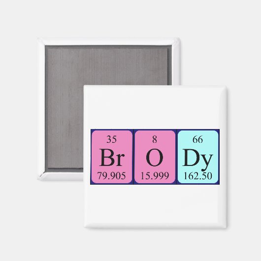 Brody periodiek table name magnet (Voorkant / Achterkant)