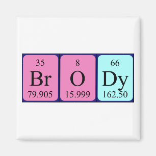 Brody Periody Table Name magnet