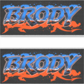 Brody Vorname Name Graffiti Aufkleber Sticker (Voorkant)