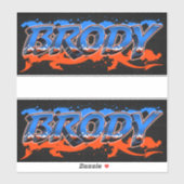 Brody Vorname Name Graffiti Aufkleber Sticker (Vel)
