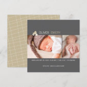 Broed Egg Baby Chick Foto Geboorte Aankondiging (Voorkant / Achterkant)