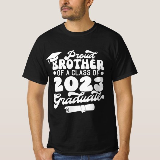 BROEDBROEDER van een klasse van 2023 Afstuderen Re T-shirt (Voorkant)
