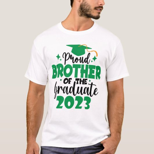 BROEDBROEDER van een klasse van 2023 Afstuderen vu T-shirt (Voorkant)