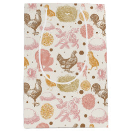 Broeden Binnenkort kip bloemmotief Medium Cadeauzakje