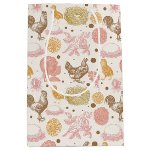 Broeden Binnenkort kip bloemmotief Medium Cadeauzakje