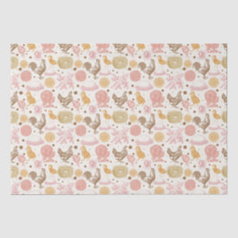 Broeden Binnenkort kip bloemmotief Tissuepapier