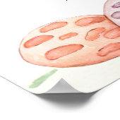 Broedende Drakeneieren Prehistorisch Baby shower Poster (Hoek)