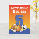 Broeder 5e verjaardag: Sportbroeken Kaart (Gele Bloem)