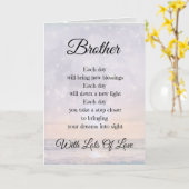 Broeder Aanmoediging Gedichtontwerp Groet Kaart (Gele Bloem)