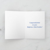 Broeder Baptisme Gefeliciteerd Blauw kind van God Kaart (Binnen)