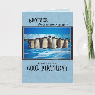 Broeder Birthday, Penguin ons allemaal Kaart