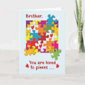 Broeder Birthday Puzzle Love to Piecces Kaart (Voorkant)