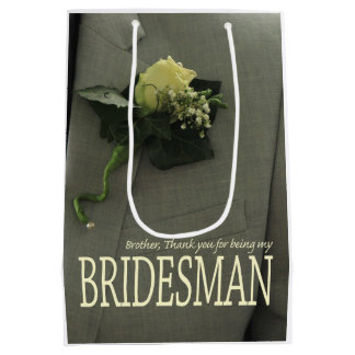 Broeder Bridesman bedankt Medium Cadeauzakje