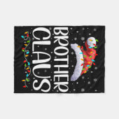 Broeder Claus Kerstmis Verlicht Kerstmis Pajama Ma Fleece Deken (Voorkant (Horizontaal))