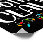 Broeder Claus Kerstmis Verlicht Kerstmis Pajama Ma Poster (Hoek)