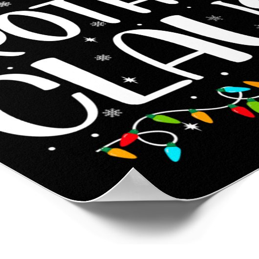 Broeder Claus Kerstmis Verlicht Kerstmis Pajama Ma Poster (Hoek)