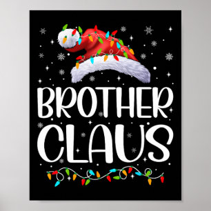 Broeder Claus Kerstmis Verlicht Kerstmis Pajama Ma Poster