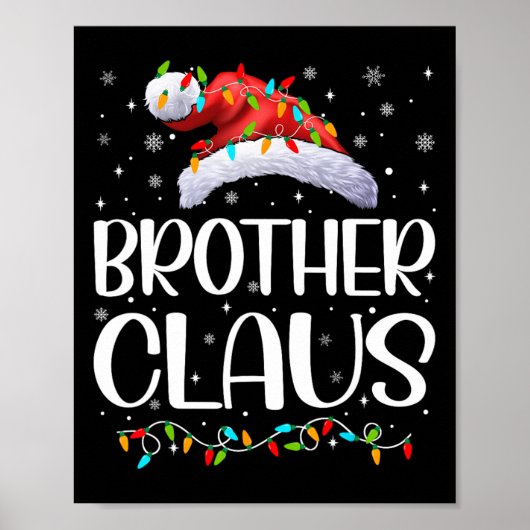 Broeder Claus Kerstmis Verlicht Kerstmis Pajama Ma Poster (Voorkant)