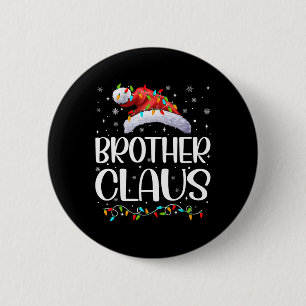 Broeder Claus Kerstmis Verlicht Kerstmis Pajama Ma Ronde Button 5,7 Cm
