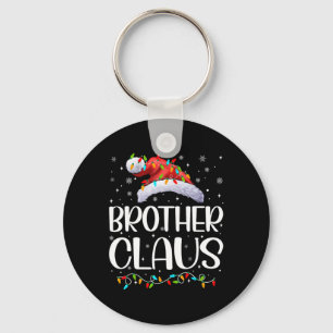 Broeder Claus Kerstmis Verlicht Kerstmis Pajama Ma Sleutelhanger