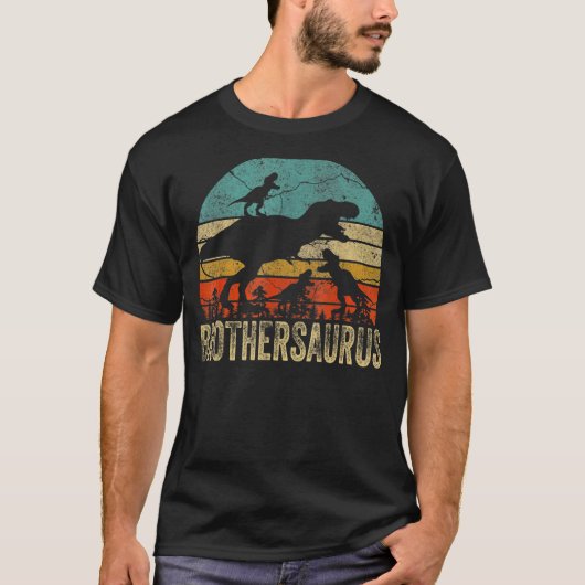 Broeder Dinosaurus Brothersaurus 3 Twee Kinder Chr T-shirt (Voorkant)