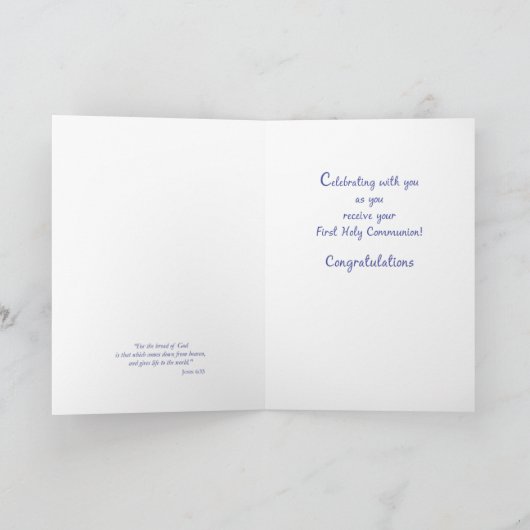 Broeder-eerste heilige gemeenschap, blauw- en zilv kaart (Binnen)