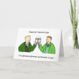 Broeder en broer in Law Happy St. Patrick's Day Kaart