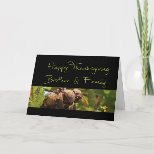 Broeder- en familiekaart voor Thanksgiving Feestdagen Kaart (Voorkant)