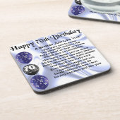 Broeder gedicht 70e verjaardag drankjes onderzetter (Linkerzijde)