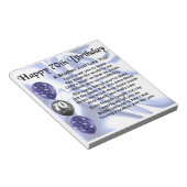 Broeder gedicht 70e verjaardag notitieblok (Schuin)