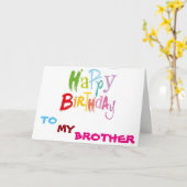 **BROEDER** HET LEVEN IS ZO KLEURRIJK MET JE VERJA KAART (Gele Bloem)