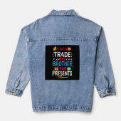 Broeder kerstfeest denim jacket (Achterkant)