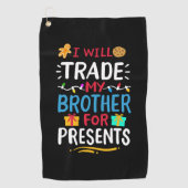 Broeder kerstfeest golfhanddoek (Voorkant)